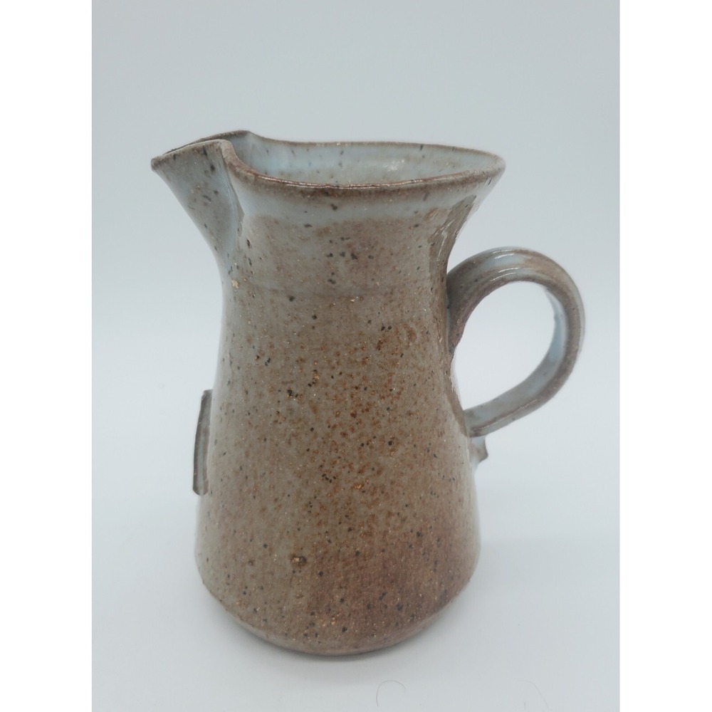 Vintage Studio Art‎ Pottery Stoneware Mini Pitcher Creamer Blue Drip Glaze